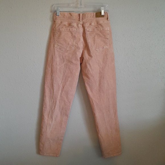 American Eagle Outfitters Mom Jean High Waist Corduroy Jeans Blush Pink Size 0 - Picture 4 of 10